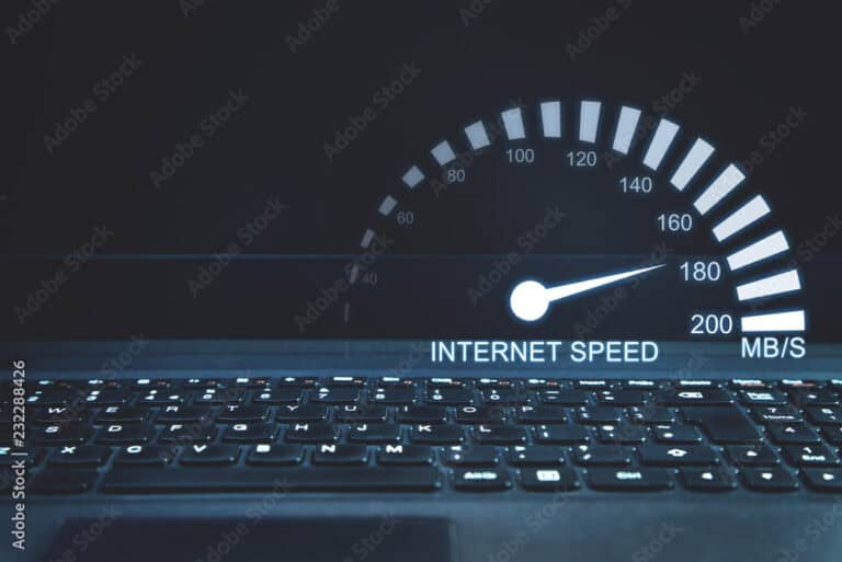 Internet speed measurement. Internet and technology concept