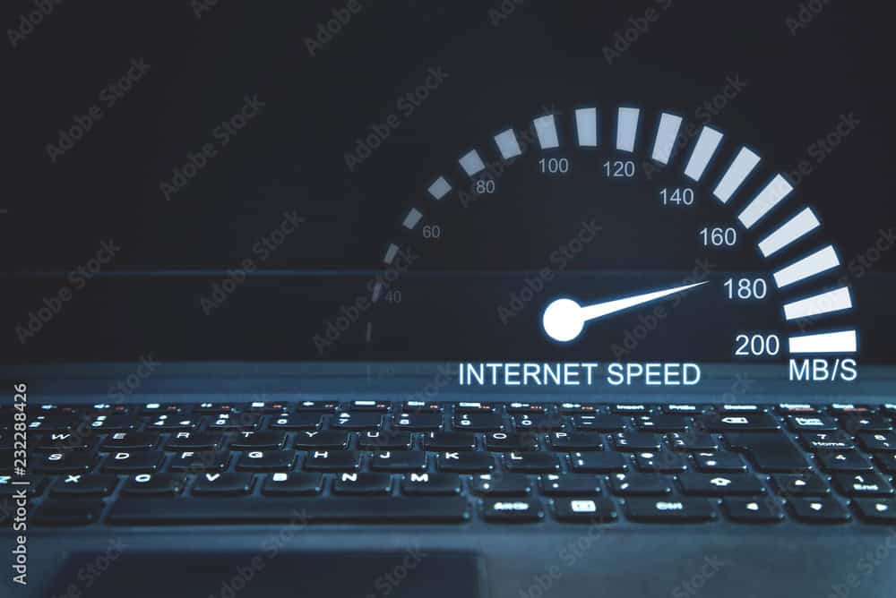 Internet speed measurement. Internet and technology concept